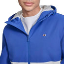 CHAMPION MEN'S PERFORMANCE WINDBREAKER RAIN JACKET HOOD XL BLUE/WHITE - Brand New
