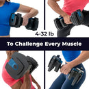 Teeter ProFlex 432 Adjustable Dumbbell Weight Set, 8 in 1 Free Weights 32lb - Like New