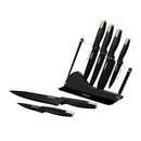CUISINART ADVANTAGE NONSTICK CERAMIC-COATED KNIFE SET - BLACK GOLD - Brand New