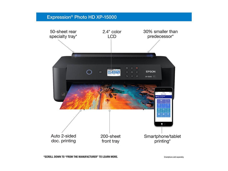 Epson Expression Photo HD XP-15000 Wireless Color Wide-format Printer