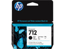 HP 712 38ml Black DesignJet Ink Cartridge, 3ED70A