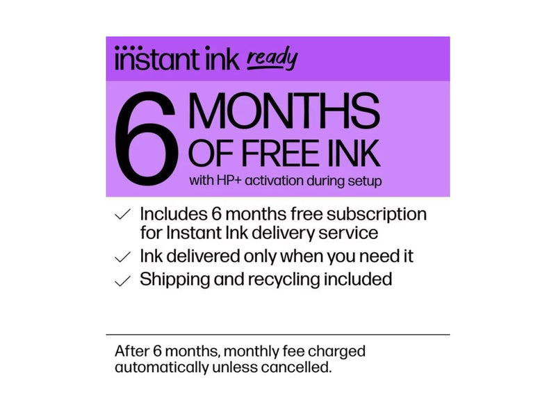 HP DeskJet 4175e All-in-One Wireless Color Inkjet Printer with 6 Months Instant