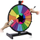 Hooomyai 15 Inch Tabletop Spinning Wheel Prize Wheel Dry Erase Markers - MULTI - Like New