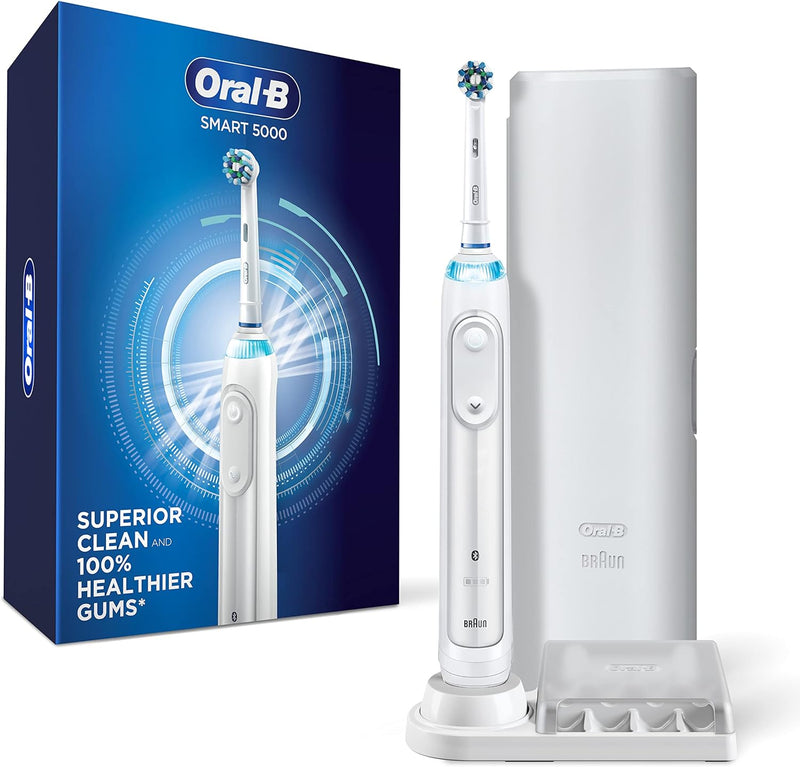 Oral-B Pro 5000 Smartseries Power Rechargeable Electric Toothbrush - WHITE - Like New