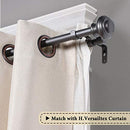 Elegant Window Treatment Telescoping Double Curtain Rod Set B07CYR8D9Y - Pewter - Like New