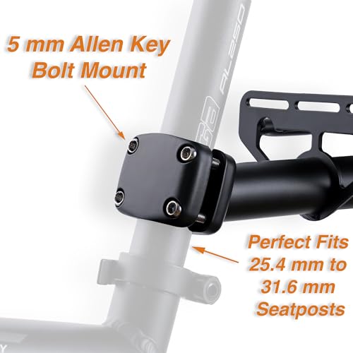CYCLINGDEAL BICYCLE BIKE SEATPOST MOUNT REAR BACK CARGO PANNIER RACK - BLACK - Like New