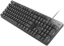 Logitech K845 Mechanical Full Size 104 Keys TTC Red Switches 920-009859 - Black - Like New