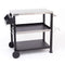 NUUK THREE SHELF MOVABLE OUTDOOR DINING CART TABLE 20" X 32" NSF - BLACK - Like New