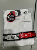 JUMP START 2XL WHITE SHORT SLEEVE POLO SHIRT - WHITE - Brand New