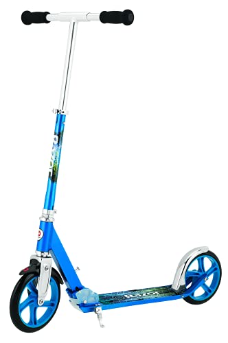 RAZOR A5 LUX KICK SCOOTER LARGE 8" WHEELS FOLDABLE ADJUSTABLE HANDLEBARS - BLUE - Like New