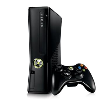 Xbox 360 Slim 250GB Console with Controller RKH-00041 - GLOSSY BLACK/SILVER - Like New