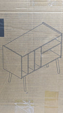 LOFT + IVY ToneTrove Mid Century Modern Record Player Stand Vinyl Storage - Teak - Brand New
