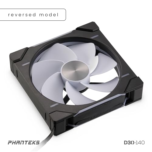 PHANTEKS D30-140 DRGB PWM FAN REVERSE AIRFLOW MODEL PH-F140D30RDRGBPWMBK01 BLACK - Like New