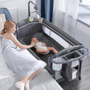 BabyBond Baby Bassinet Bedside Crib Pack and Play UP650S - Gray - Like New