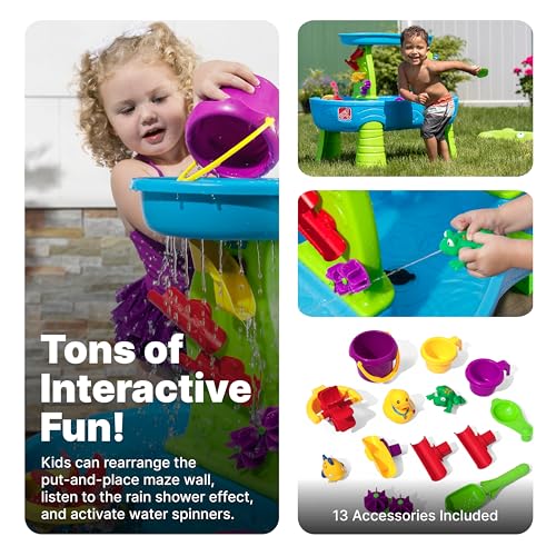STEP2 RAIN SHOWERS SPLASH POND TODDLER WATER TABLE, KIDS, FOR TODDLES 1.5+ YO - Like New
