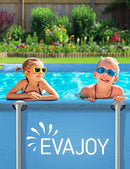 EVAJOY EJ-HF046 85in x 23in x 59in Metal Frame Swimming Pool - BLUE/GRAY - Like New