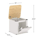 EVEREST 22 GAUGE METAL FREESTANDING CABINET COMPACT - CLOUD WHITE - Like New