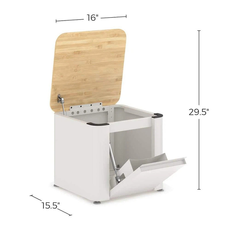 EVEREST 22 GAUGE METAL FREESTANDING CABINET COMPACT - CLOUD WHITE - Like New