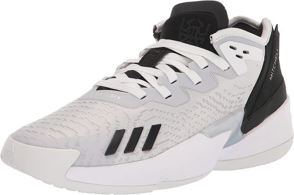 GY6509 ADIDAS MEN'S D.O.N ISSUE 4 BASKETBALL SHOES WHITE/GREY/BLACK 6 Like New