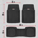 MOTOR TREND BLACK UNIVERSAL FLOOR MAT SET, BLACK - Like New