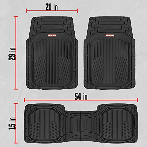 MOTOR TREND BLACK UNIVERSAL FLOOR MAT SET, BLACK - Like New