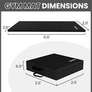 SIGNATURE FITNESS 6FT X 2FT THREE FOLD FOLDING EXERCISE MAT - BLACK - Like New