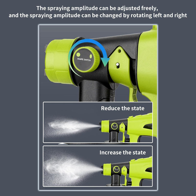 GENERIC CORDLESS PAINT SPRAYER REPLACEMENTY BATTERY NOT INCLUDED - GREEN - Like New