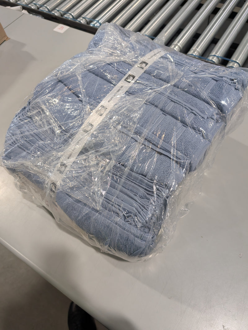 SPIRIT LINEN 18PC COTTON BATH TOWELS SET - SKY BLUE - Brand New