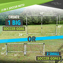 Sport Squad 2-in-1 Dual Use Training Soccer Goal Net Set - 3' x 2' 6' x 4' - Brand New