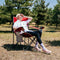 KINGCAMP PORTABLE FOLDING CAMPING QUAD CHAIR OVERSIZED FULLY CUSHIONED - RED - Like New