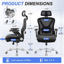 ESTEVO 750LBS ERGONOMIC OFFICE CHAIR,UPGRADE BIG AND TALL OFFICE CHAIRS BLACK - Like New