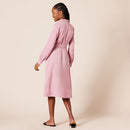 AMAZON ESSENTIALS WOMEN'S GEORGETTE MIDI LENGTH SHIRT DRESS MAUVE SIZE XL - Brand New