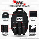 3 Pod Padded Paintball Airsoft Chest Protector Attached Neck Protector NE - Brand New