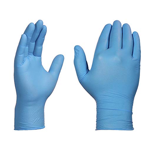 AMMEX POWDER FREE NITRILE EXAM GLOVES LATEX FREE LARGE 100 COUNT - BLUE - Brand New