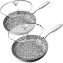 MICHELANGELO 10" & 12" Stone Frying Pan Set 100% APEO & PFOA-Free B09KLK2HTT - Like New