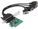 SYBA 4 Serial Ports PCI-e Controller Card, w/ Fan-out Cable, Low Profile