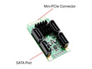 SYBA SI-MPE40125 4 Port SATA III Mini PCI-e Expansion Card Marvel 9215 Chipset