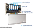 5 Slot M.2 B-Key SATA Base SSD PCI-e 3.0 x2 Bandwidth Expansion Card Require