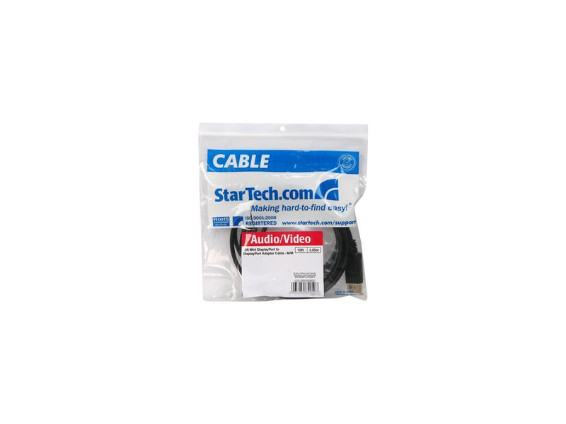 StarTech.com Model MDP2DPMM10 Mini DisplayPort to DisplayPort Adapter Cable Male