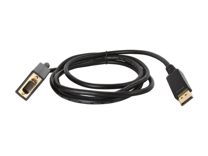 StarTech.com DP2VGAMM6 6 ft. Black Connector A: 1 x DisplayPort Male

Connector
