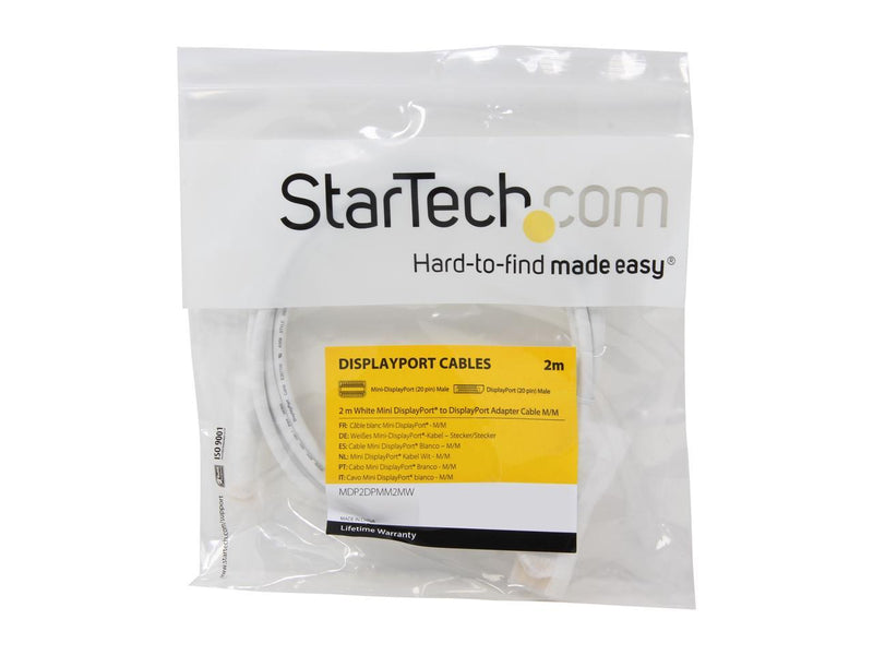 StarTech.com Model MDP2DPMM2MW Mini DisplayPort to DisplayPort Adapter Cable