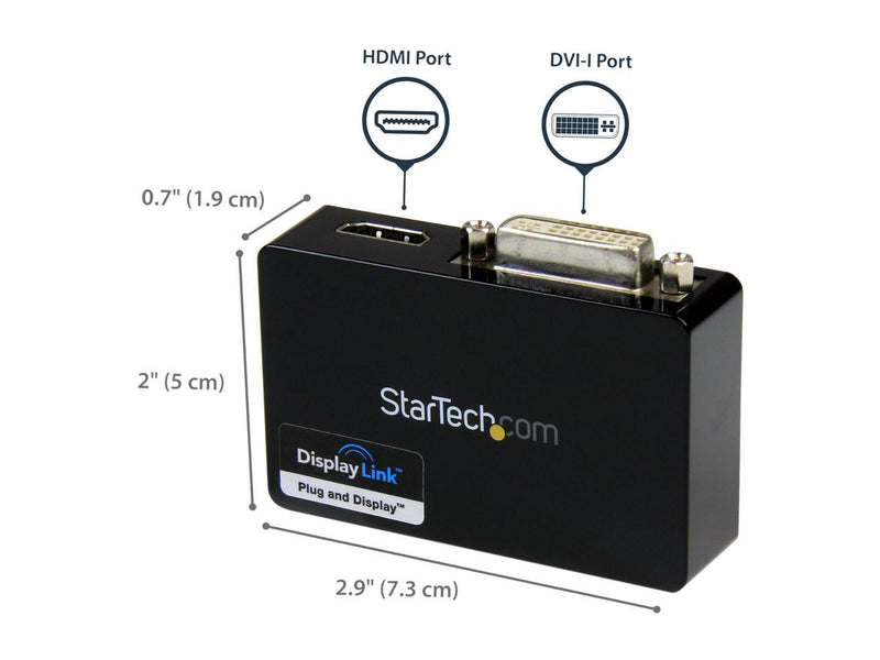 StarTech.com USB32HDDVII USB 3.0 to HDMI and DVI Dual Monitor External Video