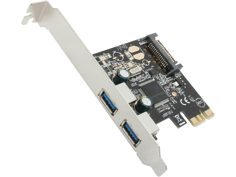 StarTech.com 2 Port PCI Express PCIe SuperSpeed USB 3.0 Controller Card w/ SATA