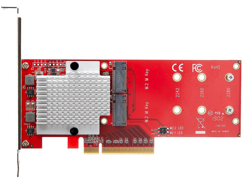 StarTech.com PEX8M2E2 x8 Dual M.2 PCIe SSD Adapter - PCIe 3.0 - PCI Express M.2