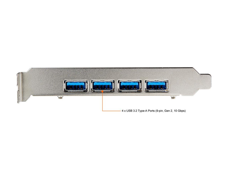 StarTech.com PEXUSB314A2V2 4-Port USB PCIe Card - 10Gbps USB 3.1/3.2 Gen 2