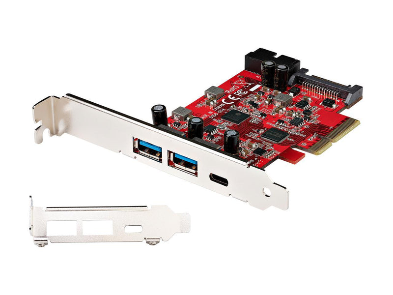 5-Port USB PCIe Card, 10Gbps USB 3.1 Gen 2 PCIe Card w/ 1x USB-C & 2x USB-A, 1x