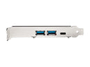 5-Port USB PCIe Card, 10Gbps USB 3.1 Gen 2 PCIe Card w/ 1x USB-C & 2x USB-A, 1x