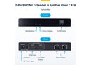 StarTech 2-Port HDMI Extender and Splitter Over CAT6, 4K 60Hz, Up to 230ft