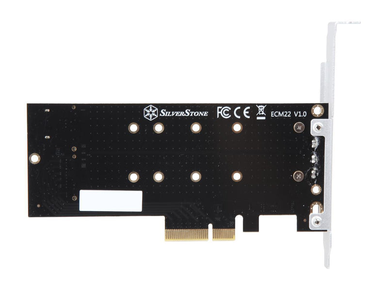 Silverstone SST-ECM22 Dual M.2 to PCIe x4 NVMe SSD and SATA 6 G  Adapter Card