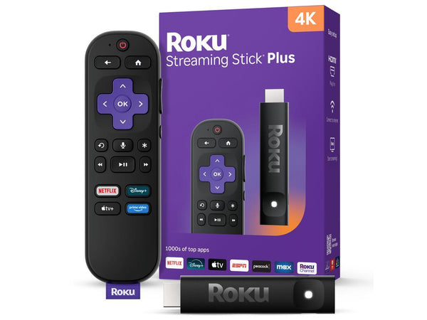 Roku Streaming Stick Plus 2025 - 4K & HDR Roku Streaming Device for TV with